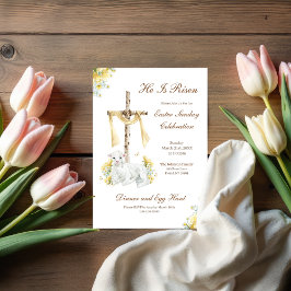 Convites Ele É Risen Christian Páscoa