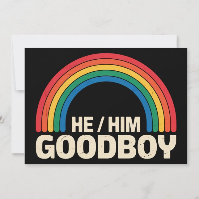 Convites Ele é um bom rapaz, Rainbow LGBTQ Orgulho gay Ally (Frente)