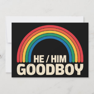Convites Ele é um bom rapaz, Rainbow LGBTQ Orgulho gay Ally