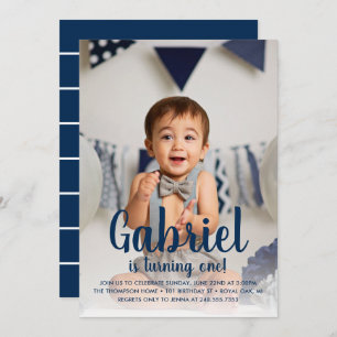 Convites Ele está transformando a primeira foto de aniversá