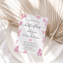 Convites Ele lhe dá Chá de panela de Borboletas