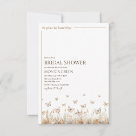Convites Ele me dá borboletas no estômago Chá de Noiva Mini