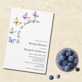 Convites Ele Me Dá Chá de panela De Borboletas