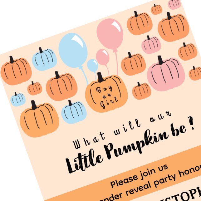 Convites Ele ou Ela Abóbora Halloween Revelação do Sexo  (He-or-She-Pumpkin-Halloween-Gender-Reveal-Invitation-1)