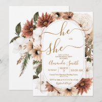 Ele ou Ela Arch Boho Floral Gênero Festa de Revend