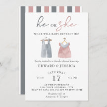 Ele ou ela, o que será o bebê ser Watercolor Boho