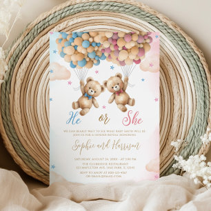 Convites Ele Ou Ela Teddy Ursinha De Gênero