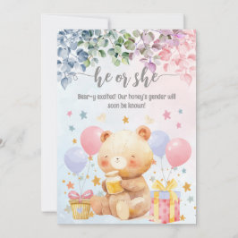 Convites Ele Ou Ela Ursa Um Chá de fraldas De Revolução De 