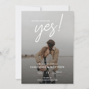 Convites Ele perguntou e ela disse sim Festa de noivado de 