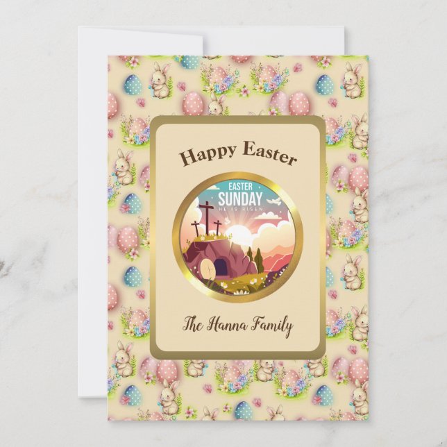 Convites Ele Ressuscitou e Celebração do Domingo de Resurre (Frente)