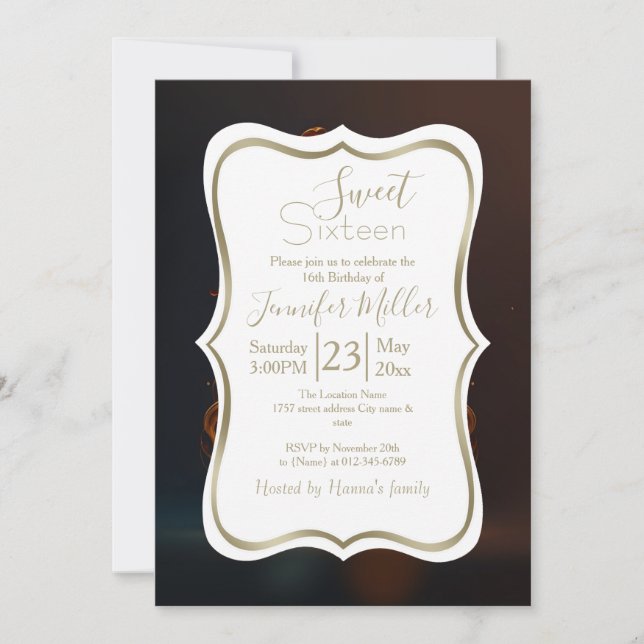 Convites Electric guitar on fire                            (Frente)