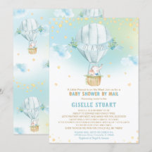 Elefant Hot Air Balloon Chá de fraldas por Mail Bo