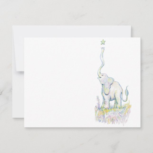 Convites Elefante afortunado (Frente)