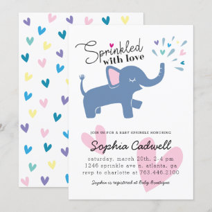 Convites Elefante Baby Sprinkle