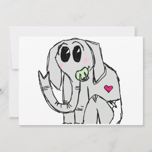 Convites elefante bebê