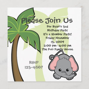 Convites Elefante bebê