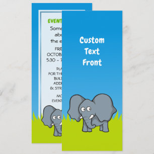 Convites Elefante cinza