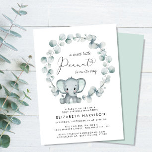 Convites Elefante Eucalyptus Baby Sprinkle