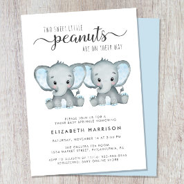 Convites Elefante Twin Boys Baby Sprinkle
