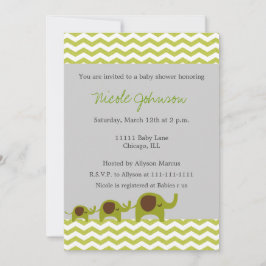 Convites Elefantes Chevron