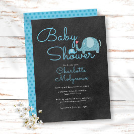 Convites Elefantes de Bolinhas Baby Shower / Sprinkle Boho