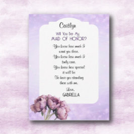 Convites Elegância BOHO! Você será minha Dama de Honra cart