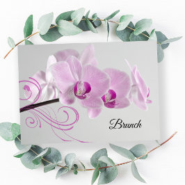 Convites Elegância de Orquídea Rosa Brunch Pós-Casamento