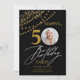 Convites Elegância do ouro: 50ª Celebração de Aniversário