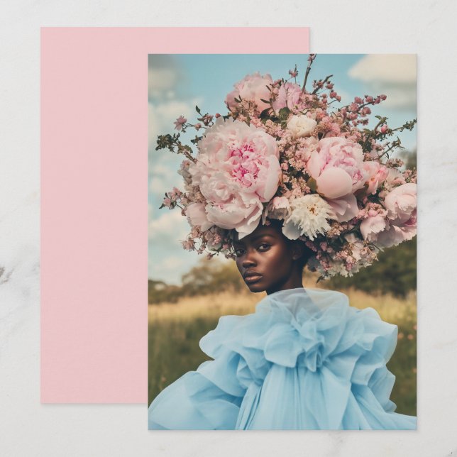 Convites Elegância Eteal em Bloom (Frente/Verso)