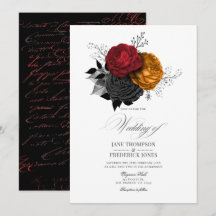 Elegância Floral Gótica Vintage de Halloween