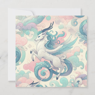 Convites Elegância Mística: Sussurros Pastel Kirin
