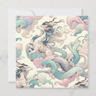 Convites Elegância Mística: Sussurros Pastel Kirin