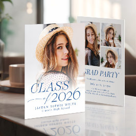 Convites Elegância Moderna Turma de 2026 Foto Graduação