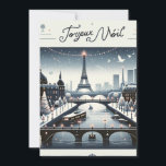 Convites Elegância Parisiense de inverno, Cidade das Luzes<br><div class="desc">Entra numa terra maravilhosa de inverno parisiense com o nosso convite de Natal "Elegância Parisiense de inverno". Esta bela carta captura o romance e o encanto de Paris durante a estação festiva. Desde as luzes cintilantes ao longo do Sena até a majestosa Torre Eiffel brilhando com alegria de férias, cada...</div>