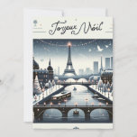 Convites Elegância Parisiense de inverno, Cidade das Luzes<br><div class="desc">Entra numa terra maravilhosa de inverno parisiense com o nosso convite de Natal "Elegância Parisiense de inverno". Esta bela carta captura o romance e o encanto de Paris durante a estação festiva. Desde as luzes cintilantes ao longo do Sena até a majestosa Torre Eiffel brilhando com alegria de férias, cada...</div>