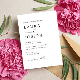 Convites Elegância Personalizada em Preto e Branco para Cas
