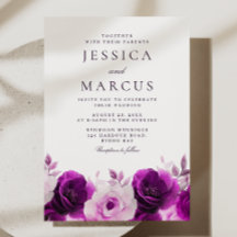 Elegância Roxa: Casamento Floral de Rosas Violetas