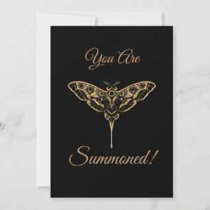 Convites Elegância Sombria - Preto e Dourado