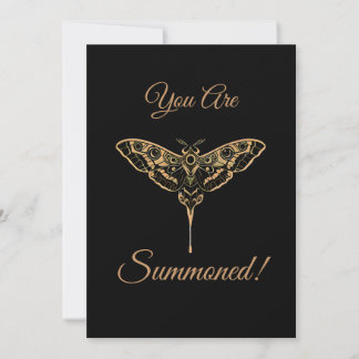 Convites Elegância Sombria - Preto e Dourado