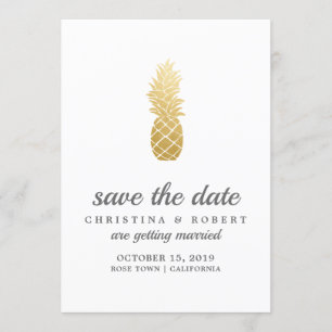 Convites Elegância Tropical Abacaxi Save The Date