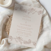 Elegância Vintage: Tons Neutros Casamento Floral