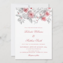 Elegant 3D Roses White Floral Wedding