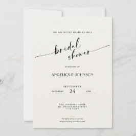 Convites Elegant and Simple - Minimalist Bridal Shower
