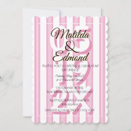 Convites Elegant and Whimsical Pastel Stripes 