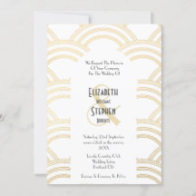 Elegant Arch Gatsby Art Deco anos 1920 Branco & Do