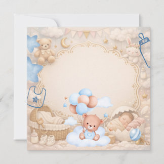 Convites Elegant Baby Celebration Invitation Template