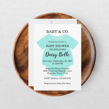 Elegant Baby & Co Chá de Bebê Preto e Azul Turques