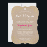 Convites ELEGANT BAT MITZVAH - kraft confetti de ouro russo<br><div class="desc">NOTA - o efeito brilhante do ouro é uma imagem impressaUm confete fofo, design de bolinhas com folha de ouro, procure os CONVITES MITZVAH de seu filho. Uau, seus amigos e família com este pequeno número;D Configuração como modelo é simples você adicionar seus próprios detalhes, adicionar sua foto ou clicar...</div>