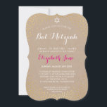 Convites ELEGANT BAT MITZVAH - kraft confetti de ouro russo<br><div class="desc">NOTA - o efeito brilhante do ouro é uma imagem impressaUm confete fofo, design de bolinhas com folha de ouro, procure os CONVITES MITZVAH de seu filho. Uau, seus amigos e família com este pequeno número;D Configuração como modelo é simples você adicionar seus próprios detalhes, adicionar sua foto ou clicar...</div>