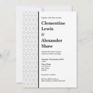 Convites Elegant Black and White Art Deco Style 